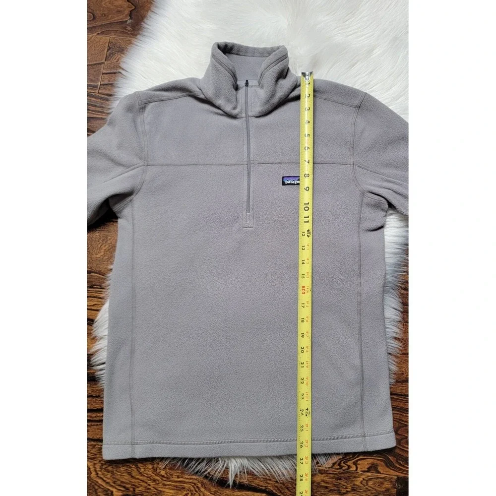 Patagonia Quarter Zip Fleece Pullover Sweater Men's size Small Gray